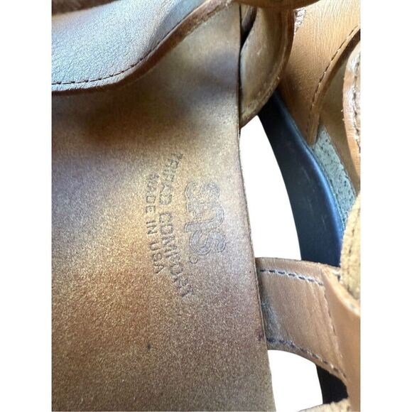 SAS Womens Brown Leather Huggy All Day Tripad Comfort Sandals Size 8M - Picture 5 of 15
